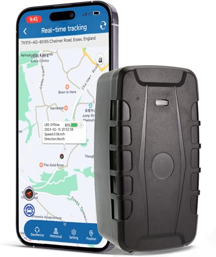 GPS Tracker für Auto, Anti-verlorener Auto GPS Locator, Echtzeit Tracking Tracker GPS Tracker Wasserdicht Auto LKW Motorrad Fahrrad GPS Ortung für Kostenlose APP Lange Standby (20000mAh)