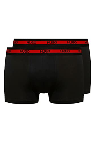 HUGO Herren Trunk Twin Pack Boxershorts, Schwarz (Black 001), Small (Herstellergröße: S) (2erPack)