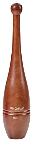 Bad Company Wooden Indian Club Bell I Schwungkeule aus gepresstem Holz inkl. Versieglung I 4 kg
