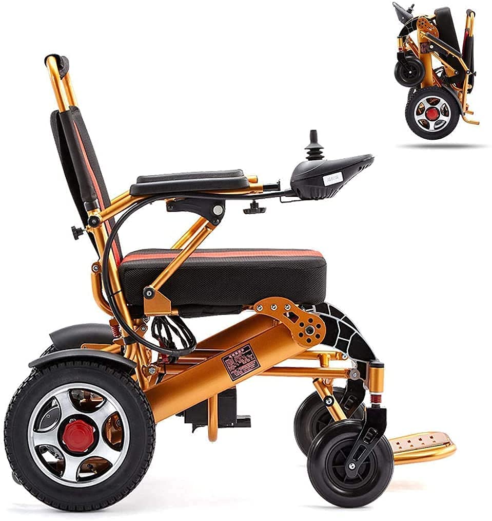 Rollstuhl, zusammenklappbarer elektrischer All-Terrain-Power-Scooter, Dual-Motor-Power-Stuhl für alle Altersgruppen, Behinderte, Querschnittslähmung
