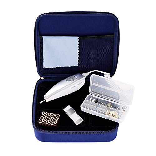 Promed Sensitive elektrische Nagelfeile, Elektrisches Maniküre und Pediküre Set, Nagelfräser inkl. 42-teiligem Zubehör