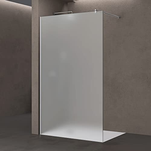 Sogood Luxus Duschwand Duschabtrennung Bremen2VS 120x200 Walk-In Dusche mit Stabilisator aus Echtglas 10mm ESG-Sicherheitsglas Klarglas inkl. Nanobeschichtung