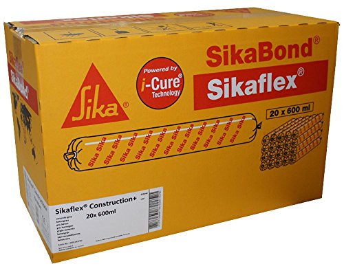 Sikaflex Construction SCHWARZ Polyurethan Dichtstoff Karton 20 x 600ml Beutel Hochbaudichtstoff