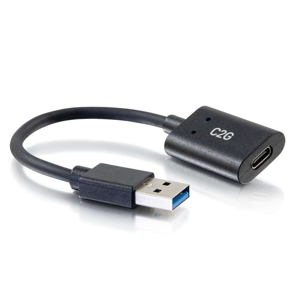 C2G 15CM USB-C weibliche to USB-A mannlichen SuperSpeed USB 5Gbps Adapter Converter, Compatible with Smartphones, Tablets and Laptops