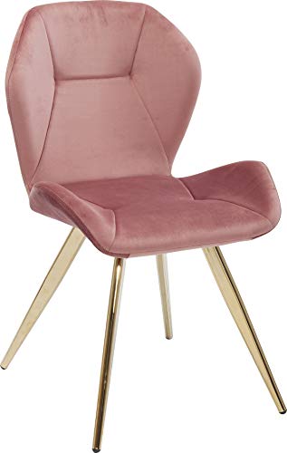 Kare Design Stuhl Viva, samt- rosé, eleganter Stuhl, perfekt als Esszimmerstuhl oder Schminktischstuhl, stabil auf filigranen Beinen, (H/B/T) 81x52x52cm