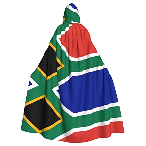 JAMCHE Südafrika-Flaggen-Druck-Kapuzenumhang für Weihnachten, Halloween, Cosplay-Kostüme