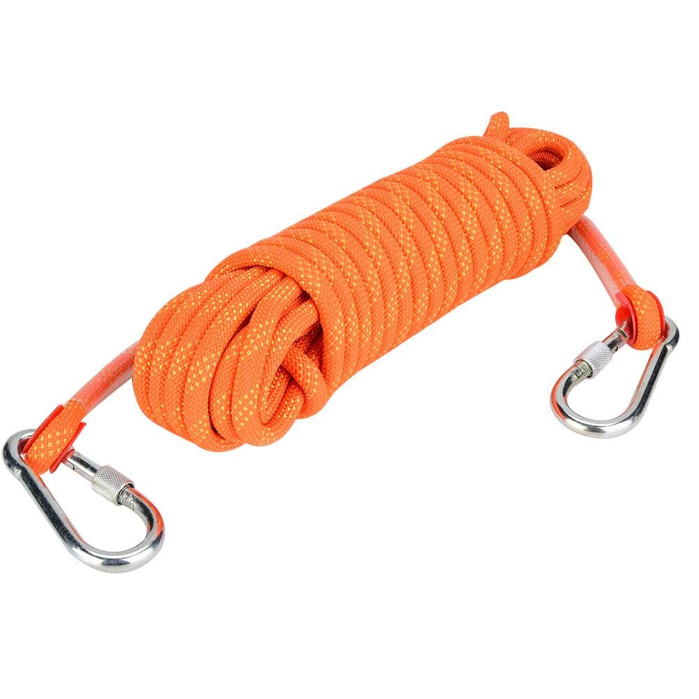 Survival Cord, Outdoor Kletterseil Leicht im Gewicht Robust und langlebig für Outdoor Survival Wandern Bergsteigen(Orange, 50 Meter, 164 Fuß)