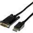 Roline DisplayPort / VGA Adapterkabel DisplayPort Stecker, VGA 15pol. Stecker 5.00m Schwarz 11.04.59