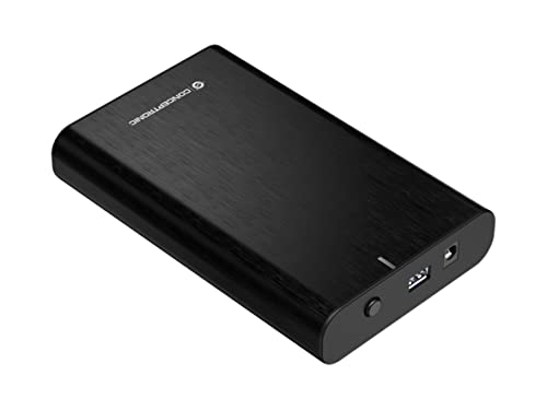 Conceptronic DANTE02B Festpalttenbox HDD Gehäuse 2.5/3.5 Zoll USB 3.0 SATA HDDs/SSDs sschwarz