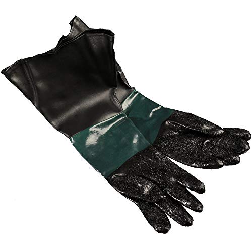 1 Paar Handschuhe für Sandstrahlen 600 mm geeignet für SBC 220, 350, 420 oder 990 Gummi Leder