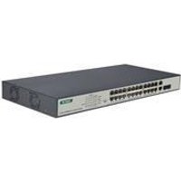 DIGITUS Professional DN-95343 - Switch - 24 x 10/100 (PoE) + 2 x Combo Gigabit SFP (Uplink) - an Rack montierbar - PoE (370 W)
