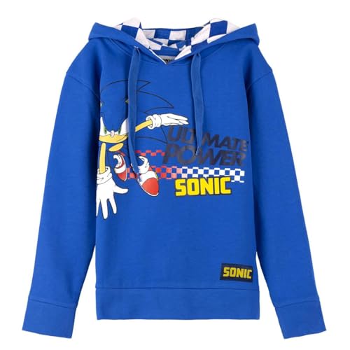Sonic Unisex Kids Hoodie Sweatshirt, Blau, 6 años