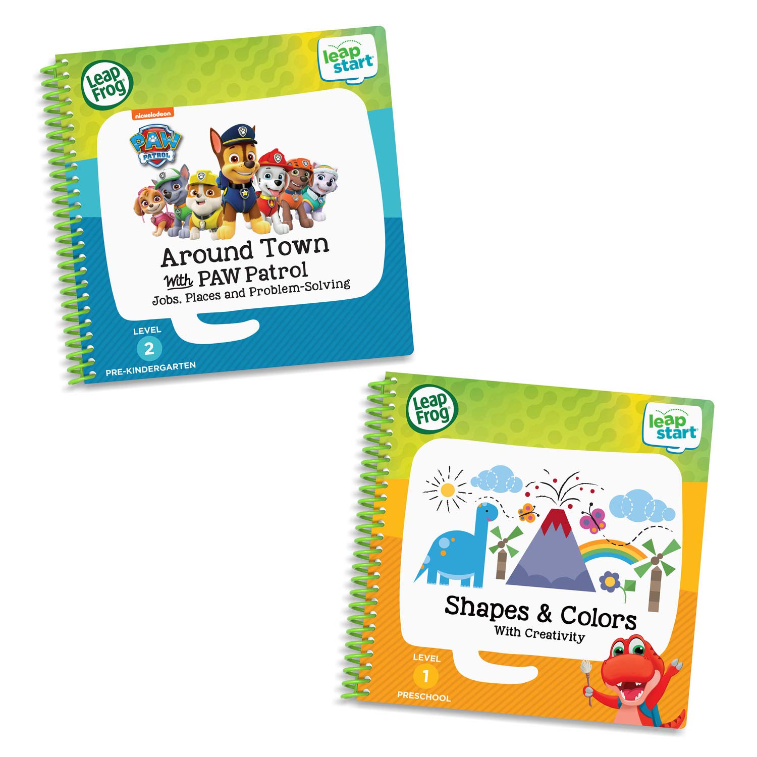 LeapFrog LeapStart 2 Book Combo Pack: Shapes & Colors & Around Town with PAW Patrol,Multicolor
