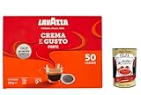 150x Lavazza, Cialde Crema e Gusto Forte, Kaffee in Pods, Kaffeepads für Espressomaschinen, Mit aromatischen Noten von Holz und Tabak, Intensität 9/10, dunkles Toasten + Italian Gourmet polpa 400g