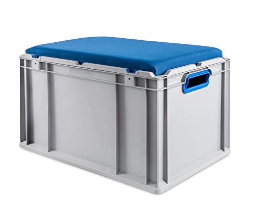 aidB Eurobox Seat Box, Griffe offen, 600x400x320mm, 1 St, blau