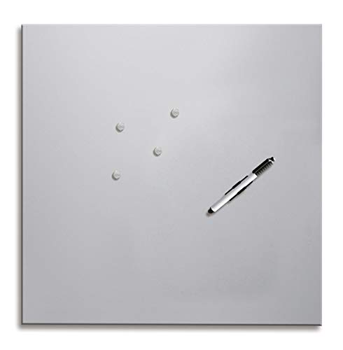 Eurographics Memo Board MB-MIRROR5050 Magnet- und Schreibtafel aus Glas (inklusiv Stift + Magnete), Spiegel, Mirror 50x50cm
