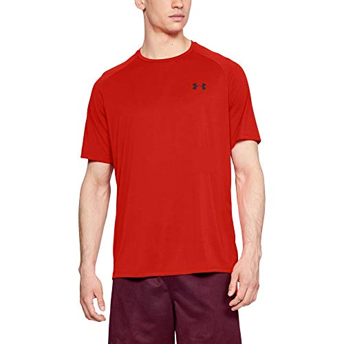Under Armour Herren Tech 2.0 T-Shirt, Atmungsaktives Sporthemd, Rot (Radio Red/Black (890), Large