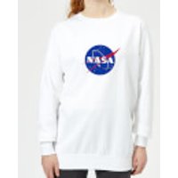 NASA Logo Insignia Damen Sweatshirt - Weiß - XXL - Weiß