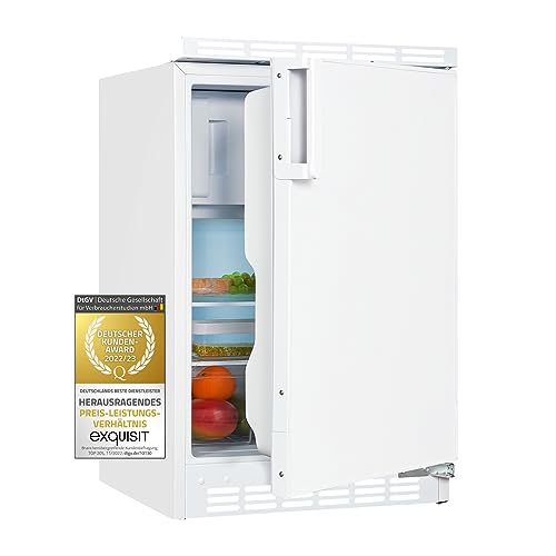 Exquisit Unterbaukühlschrank UKS115-3-080F | Kompakt & Platzsparend | Temperaturregelung | Türanschlag wechselbar