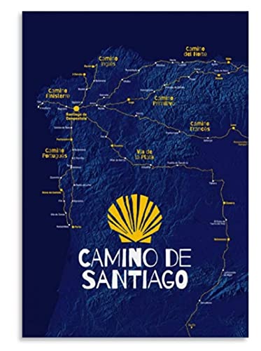 JYSHC Camino De Santiago Karte Poster Holz Puzzle 1000 Teile Erwachsene Spielzeug Dekompressionsspiel Zf061Ds
