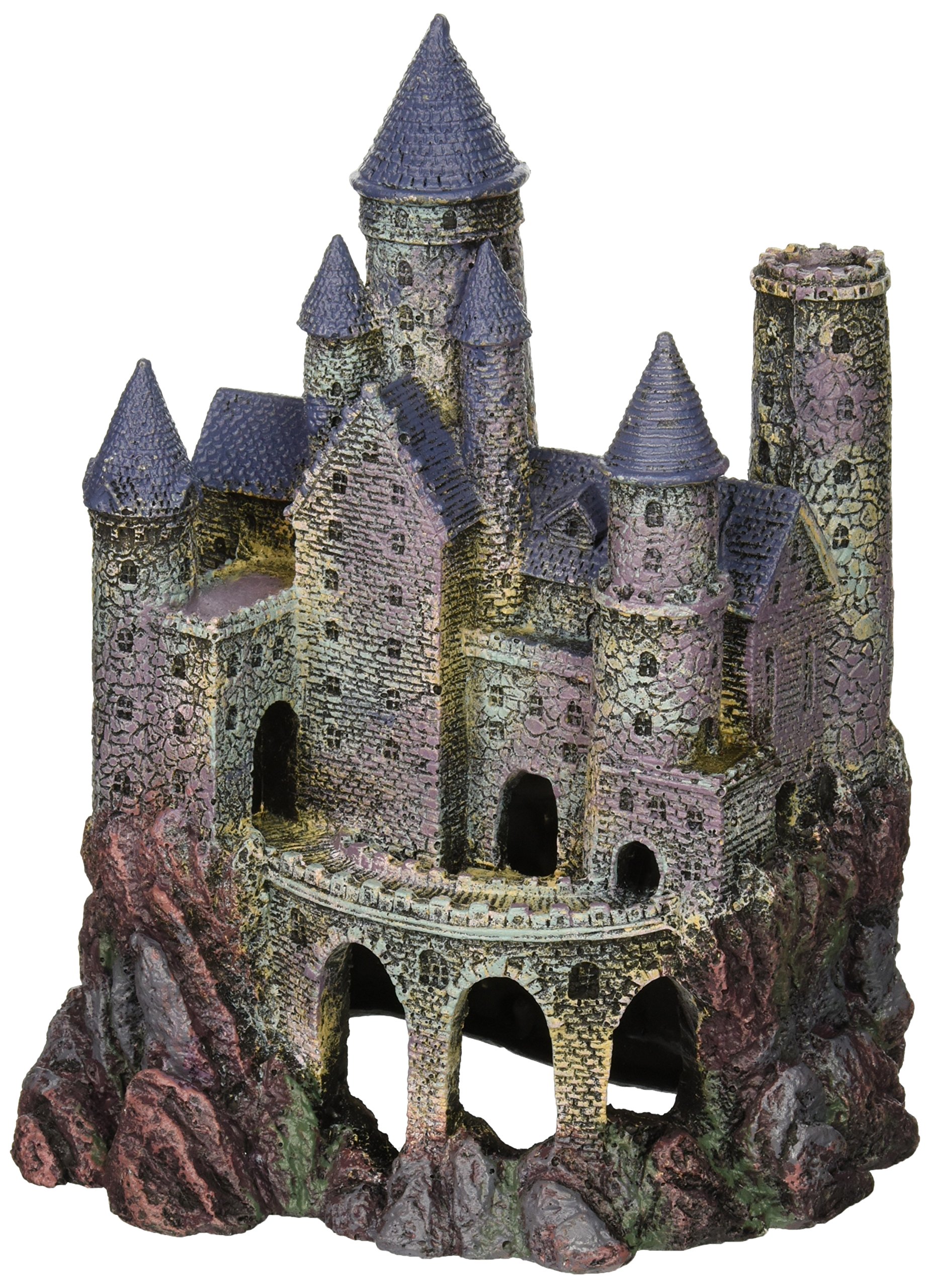 Penn-Plax Age-of-Magic Wizard's Castle Aquarium-Dekoration, sicher für SüÃŸ- und Salzwasser-Aquarien, groÃŸ