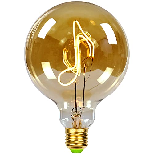 TIANFAN Vintage-Glühbirnen, LED-Glühbirne, 4 W, dimmbar, Liebes-/Heim-Buchstabe, dekorative Glühbirnen, 220/240 V, E27, Tischlampe (Quaver)