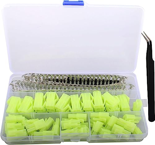 YUNIQUE GREEN-CLEAN-POWER B0CBFTLMHQ YUNIQUE France Set mit 40 Stück Anschlüsse 2-polig männlich weiblich Crimp Pin Kit kompatibel Mini Tamiya RC Model Making