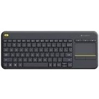 Logitech Wireless Touch Keyboard K400 Plus - Tastatur - 2,4 GHz - Niederländisch QWERTY - Schwarz (920-007145)
