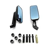 JUNOOS Für Harley Für Dyna Für Softail Für Sportster Touring Motorräder Rückspiegel Motorrad 8/10 MM Rückspiegel Chrom/schwarz Set Motorrad Spiegel (Color : Black Mirrors)