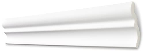 DECOSA Zierprofil C80 SERENA, weiß, 10 Leisten à 2 m Länge, 70 x 75 mm