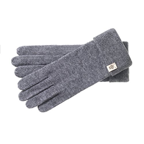 Roeckl Damen Essential Handschuhe, Grau (anthracite 090), 6 (Herstellergröße: 6)