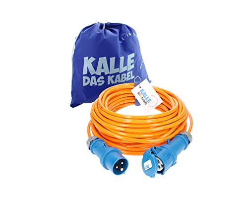 CEE Verlängerung KALLE Blue SIGNAL 2,5mm² Industrie Bau Boot Womo Camping Vollpur-Premium-Leitung mit 15 Jahren Garantie 20 Meter