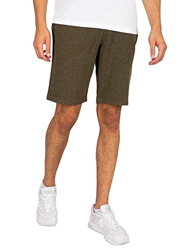 Superdry Mens VLE Jersey Shorts, Olive Marl, Large
