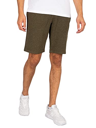 Superdry Mens VLE Jersey Shorts, Olive Marl, X-Large