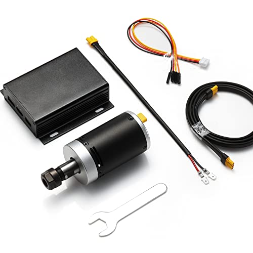 Genmitsu CNC Brushless Motor DC Spindel Kit 24V 12000rpm with Drive Board & Collet Holder Installed, Perfect for 3018 Series CNC Machine