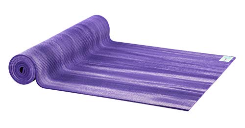 YIN-YANG DELUXE Yogamat 6 mm - 61x183cm - Paars/Wit