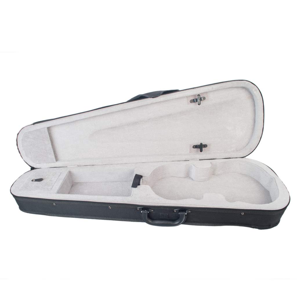 ZHOUL Violine Case 1/2 GrößE Professionelle Drei Eckige Form Violine Harte Case - Silber Inneren Violine Teile Neu