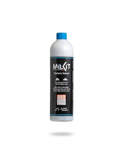 milKit Tubeless Dichtmilch in 500 ml Flasche - Fahrrad Reifendichtmittel - Dichtmilch Tubeless Milch Fahrradreifen Dichtmittel MTB, Rennrad & Co.