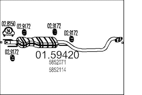MTS Company 01.59420 Mittelschalldämpfer