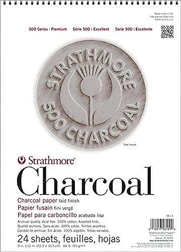 Strathmore 500 Series Charcoal, Papier, Weiß, 9x12