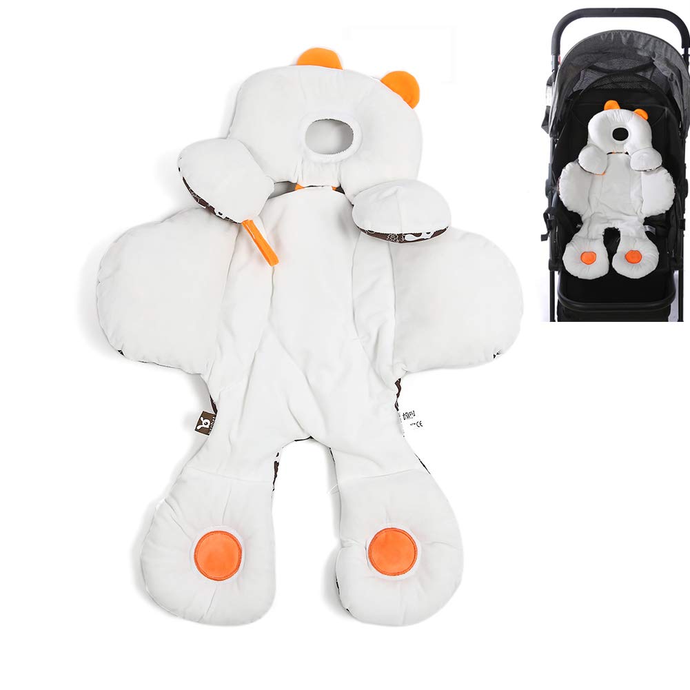Verstellbare Kopf und Körperstützkissen, abnehmbare 2 in 1 Baby-Kopf Körper-Unterstützung, weiche Kissen Baby-Stützkissen für Kinderwagen/Autositz