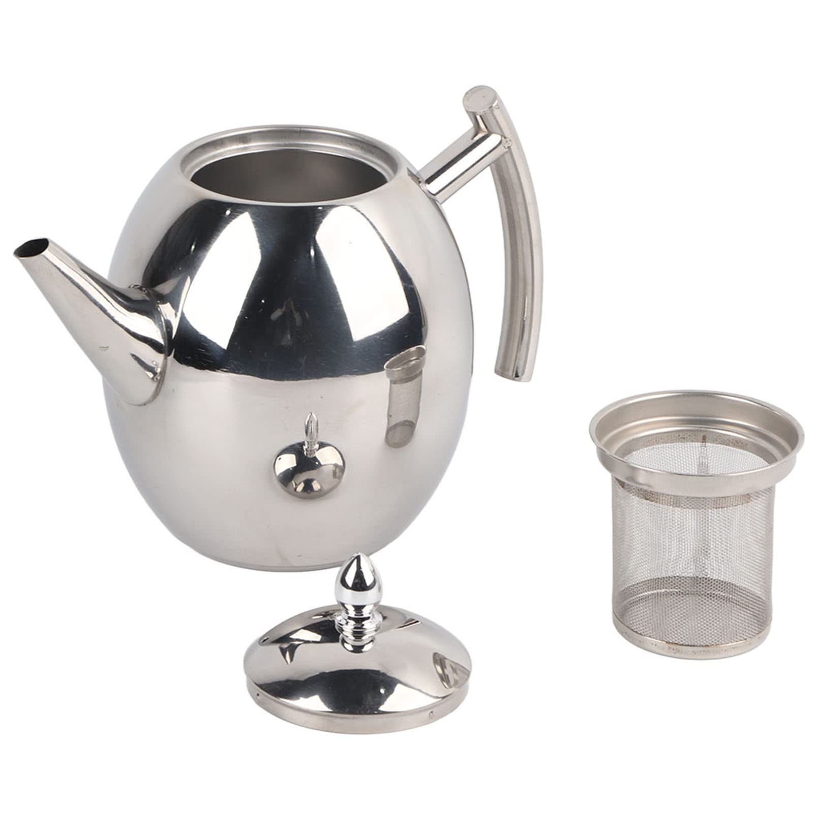 Sutinna Robuster Wasserkocher mit großer Kapazität, Wasserkocher, Edelstahl-Teekanne mit Filter-Edelstahl-Wasserkrug für Hotel für Zuhause(1.5L/1500ml)