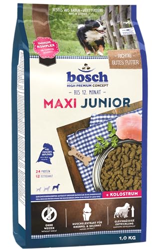 bosch HPC Maxi Junior | Hundetrockenfutter zur Aufzucht großer Rassen (ab 25 kg Endgewicht), 5 x 1 kg