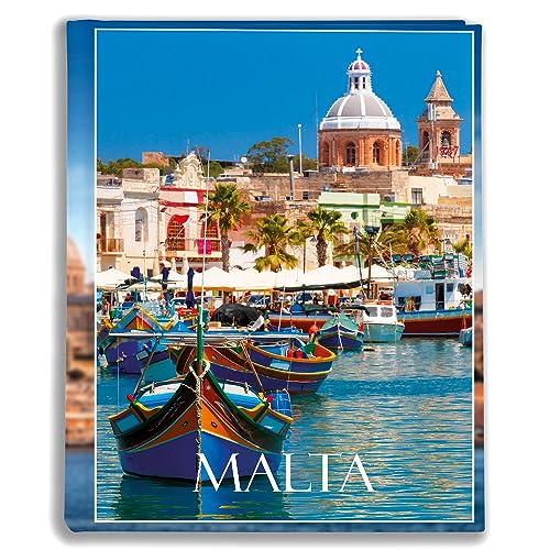 Urlaubsfotoalbum 10x15: Malta, Fototasche für Fotos, Taschen-Fotohalter für lose Blätter, Urlaub Malta, Handgemachte Fotoalbum
