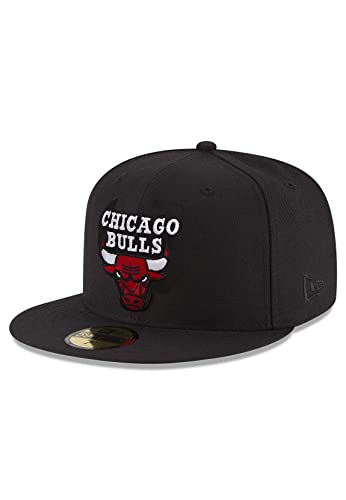 New Era 59Fifty Cap Chicago Bulls Black Schwarz, Size:7 3/8