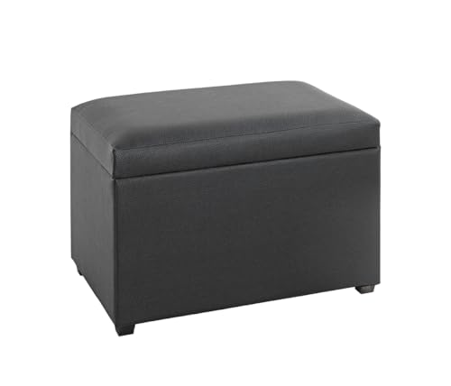 HAKU Möbel Sitztruhe, MDF, schwarz, T 39 x B 58 x H 42 cm