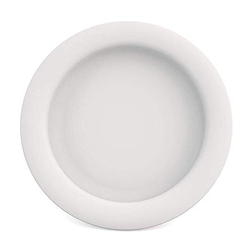 Ornamin Teller mit Kipp-Trick Ø 26 cm weiß (Modell 901) / Spezialteller mit Randerhöhung, Anti-Rutsch-Teller Kunststoff
