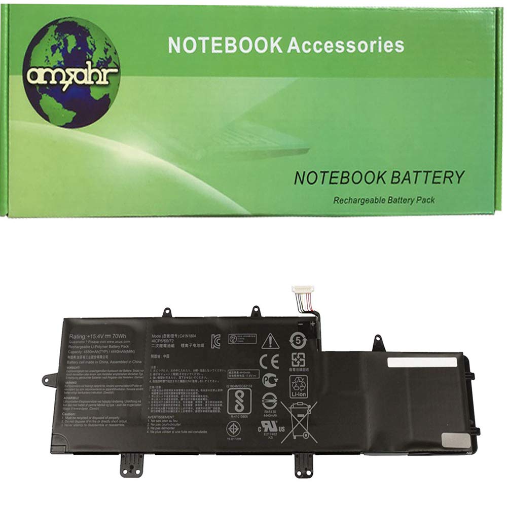 Amsahr Ersatz Laptop Batterie für Asus C41N1804, 0B200-02980100, UX480, UX450FD-BE042R, ZenBook Pro 14 UX480FD-BE055T