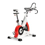 SportPlus Speedracer, Indoor Cycling Bike in Studioqualität, 50 Widerstandsstufen, Triathlonlenker & Rennsattel, Bis 500 Watt, Benutzergewicht bis 150 kg, SP-SRP-3000