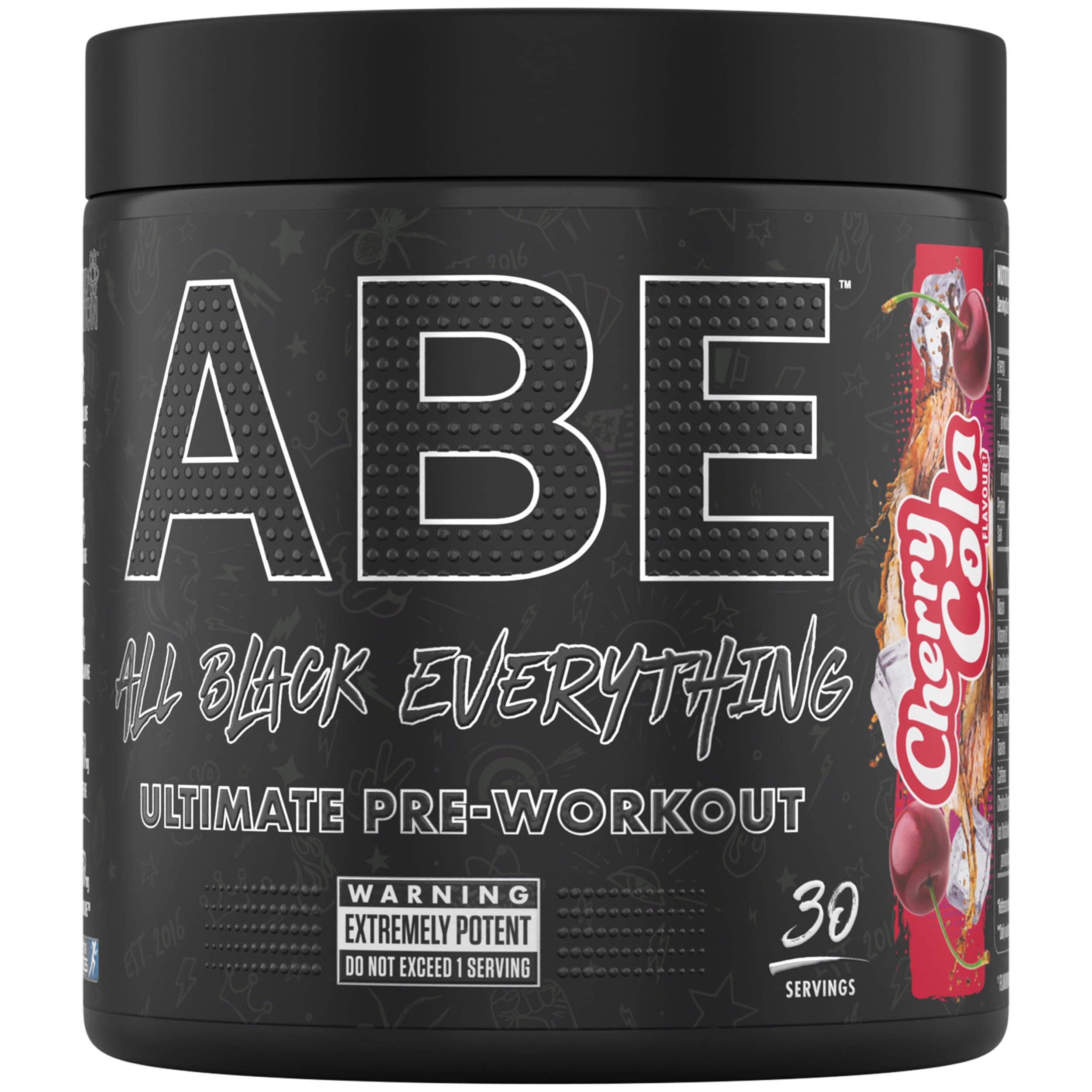 Applied Nutrition ABE Pre Workout Pulver - Pre Booster für Energie & Leistung mit Citrullin, Kreatin Monohydrat, Beta Alanin (375 g – 30 Portionen)(Cherry Cola)